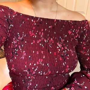 Floral Off The Shoulder Top